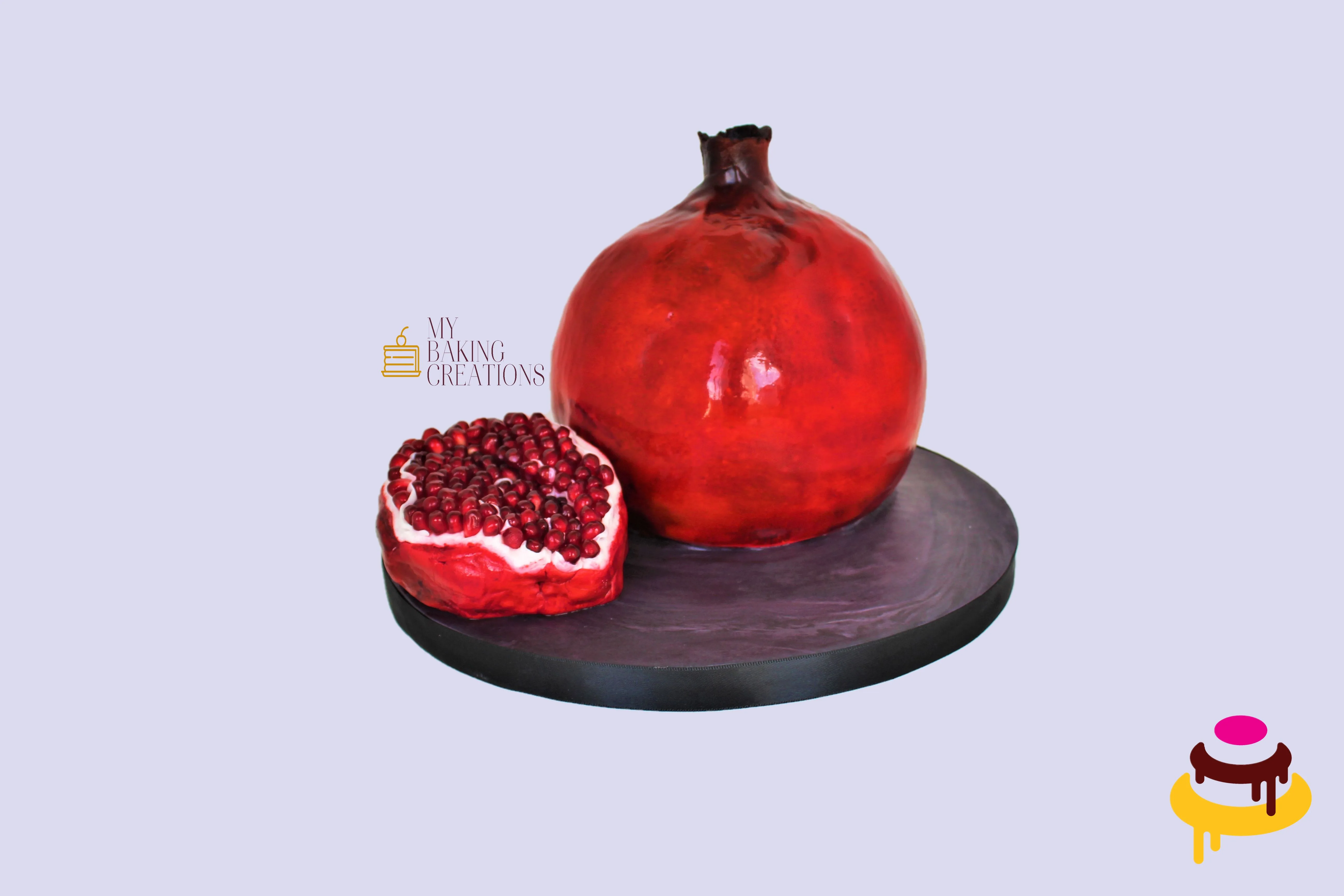 Custom realistic pomegranate cake Bay Area bakery